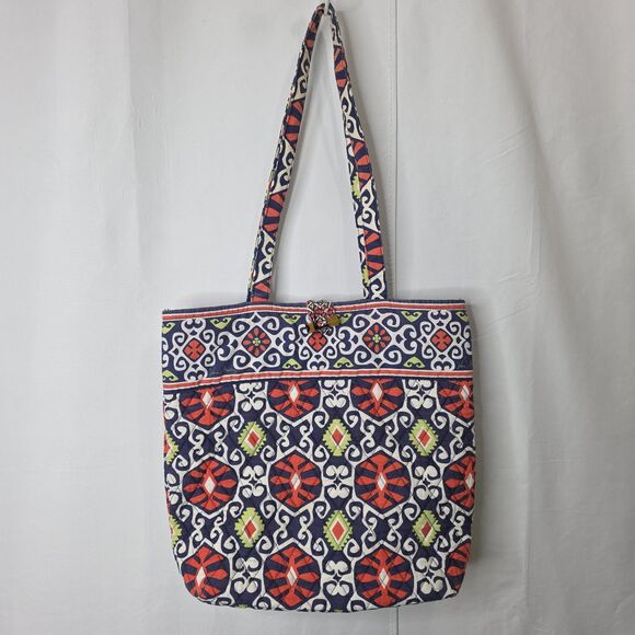 Vera Bradley Sunny Valley Toggle Clasp Tote Shoulder Bag Handbag Purse Retired - Picture 1 of 10